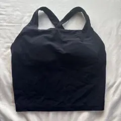 andar ブラック クロスストラップ タンクトップ