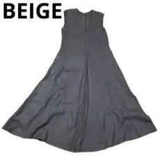 【美品】BEIGE, ノースリーブワンピース グレー サイズ4 M相当 ロング