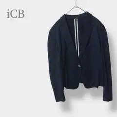 【アイシービー】テーラードジャケット　ストレット　日本製　オフィス