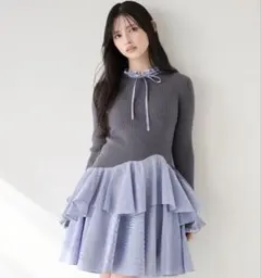 SNIDEL スナイデル Sustainableドッキングミニニットワンピース