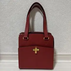 オールド セリーヌ OLD CELINE レッド ハンドバッグ ターンロックのサムネイル