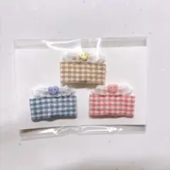 【特価】小さなドール服 ♡ ハートボタンのロンパース 3着セット