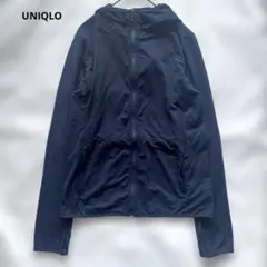 UNIQLO レディース AIRism UV CUT ネイビーパーカー