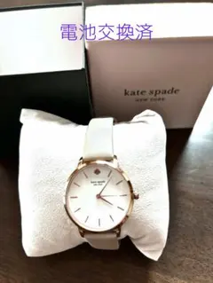 kate spade アナログ時計 ブラックレザー - メルカリ