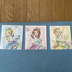 アイカツ!×プリパラ　ミニ色紙3枚