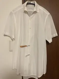 BARNEYS NEWYORK 半袖シャツ 白 M コットン 日本製 クールビズ