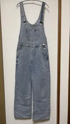 ライトブルー デニムオーバーオール