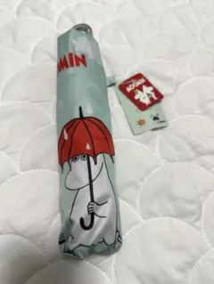 【値下げ】MOOMIN 晴雨兼用 折りたたみ傘 カラビナ付きのサムネイル