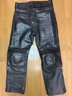 CIooney レザーライディングパンツ ブラック 3M反射材付き - メルカリ