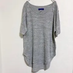 SIMPLY STYLED 半袖チュニック グレー ゆったり 体型カバー S