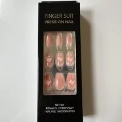 新品未開封¨̮⃝FINGER SUIT ネイルチップ コフィン型 PEACHESのサムネイル