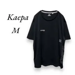 美品【ケイパ】kaepa ブラックロゴ刺繍ドライメッシュTシャツ【M】男女兼用