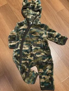迷彩柄 フリース ジャンプスーツ80サイズ