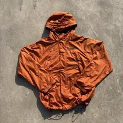 ティンバーランド90s ナイロンジャケット　ドローコード　オレンジ　刺繍