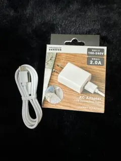 【新品】ACアダプター 2.0A USB充電器 ケーブル付き 100-240V