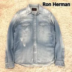 ロンハーマン ヴィンテージ加工 ウエスタンシャツ コットンジャージ ストレッチ