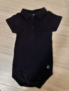 美品　プチバトー　ロンパース　ポロシャツ　ネイビー