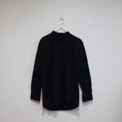 ユニクロ　襟付きコットンカラーシャツ　長袖　Lサイズ　紺色 UNIQLO