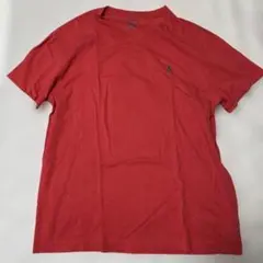 ポロラルフローレン Vネック半袖Tシャツ クラシックフィット 赤 S