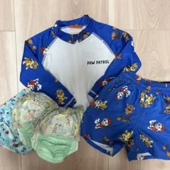 パウパトロール　水着　上下セット　水遊びパンツ付き