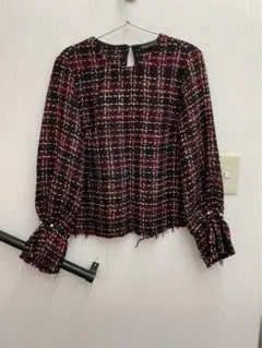 ZARA WOMAN ツイード トップス　サイズＳのサムネイル