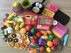 【追加有り】おままごと 食材と調理器具、レジ、Combiコップがさね、まとめ売り