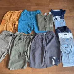 【新品、未使用あり】6-9歳男の子服　半袖・短パン11点セット