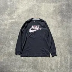 00s NIKE archive 長袖tシャツ レディース L 短丈 ロンt 黒