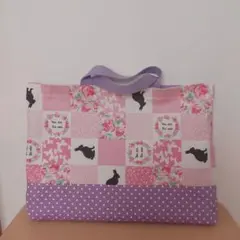 うさぎ柄　レッスンバッグ　ハンドメイド