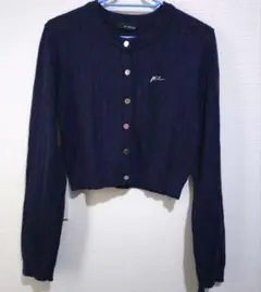 w closet ネイビー クロップドニット