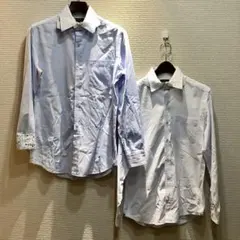 Paul Smith ポールスミス シャツ 2枚 セット 花柄 無地 ブルー Mのサムネイル