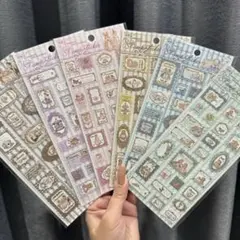 （まとめ売り　バラ不可）スタンプ　切手型シール 6枚セット