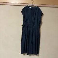 fog linen work フレンチ袖ワンピース　再お値下げ