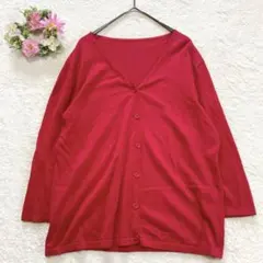 美品★ Deux Chants／レナウン コットン100% カーディガン （L）のサムネイル