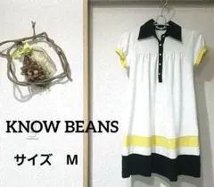 【kNOW BEANS】美品　カラーブロックポロチュニック 半袖 　Mサイズのサムネイル