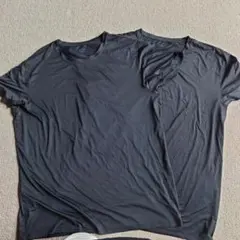AIRism エアリズム クルーネック Tシャツ ブラック 3XL 2枚セット