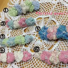 オールシーズン使えるお花のバレッタ＊＊