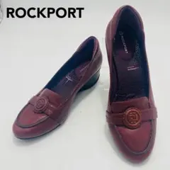 ROCKPORT　ローファーパンプス　ウェッジソール　コンフォート　7M　赤茶