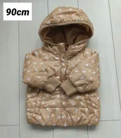 西松屋 ベージュ しろくま柄 フード付きジャケット 90cm未満