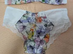 エメフィールaimerfeel☆花柄ブラジャー＆ショーツセット B70　M