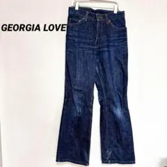 2295M ジョージアラブ　フレア・ストレートデニムパンツ　ジーンズ　ジーパン