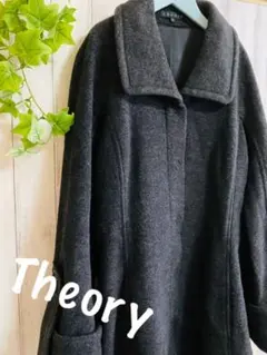 【ご希望SALE‼️】セオリー Aライン コート ウール グレー Ｓ