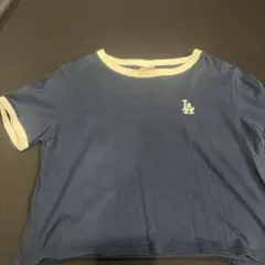 LAロゴ ネイビー 半袖Tシャツ