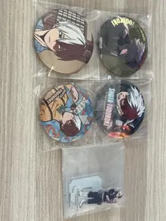 轟焦凍 缶バッジ 4個セット + アクリルスタンド