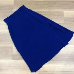 サイドプリーツ　ブルー　ハイウエストAラインのサムネイル