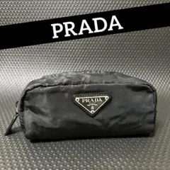 PRADA/プラダ☆三角ロゴプレート☆バニティポーチ☆化粧ポーチ☆黒☆ナイロン