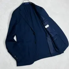 美品『エディフィス』テーラードジャケット REDA ネイビー 段返り 背抜き