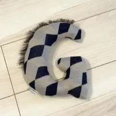 トリコテ　G型クッション ダイヤモンドパターン グレー ネイビー