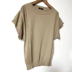 ベージュ 半袖 ニット COMME CA ISM