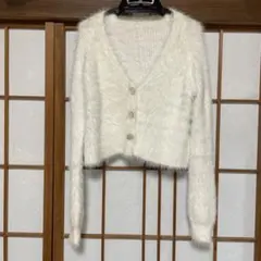 GRL ホワイト Vネック カーディガン